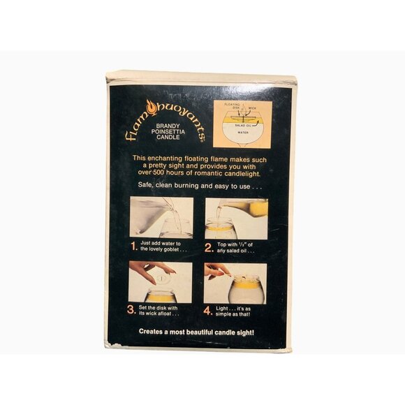 Flamboyant Brandy Poinsettia Floating Candle W/ Enchanting Flame Holiday Decor - Picture 4 of 11